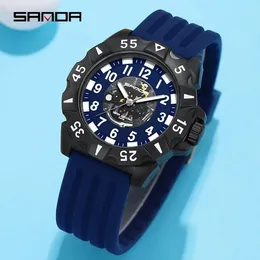 Wristwatches Sanda 3209 Quartz Watch Digital Fashion Trend Creative Waterproof Male And Female