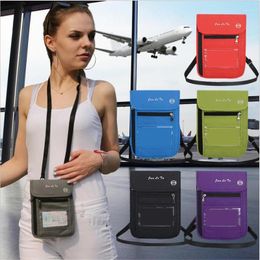 Shoulder Bags Anti-Theft Hanging Neck Id Bag Card Purse Travel Storage Pouch Wallet Case Document Passport Holder