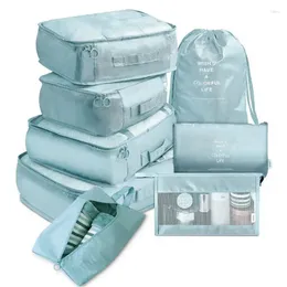 Storage Bags 8-Piece Set Travel Organiser Multifunctional Waterproof Portable Luggage Cosmetics Sorting Organisation Bag