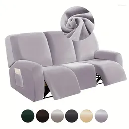 Chair Covers 8pcs/set Velvet High Stretch Couch For 3 Cushion Sofa Slipcovers Washable Furniture Protector With Non Slip Elasti