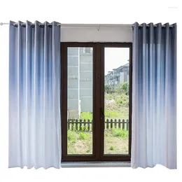 Curtain Colorful Curtains For Bedroom 2pcs Gradient Grommet Top Living Room & Drapes Thermal Insulated