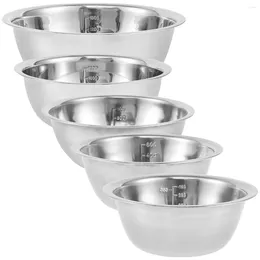 Bowls 5 Saving Kitchen Bowl Set Sizes Mixing Cooking Basin Stainless For Soup Space Nesting Baking Pcs Steel Multipurpose