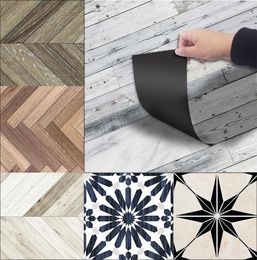 3D Floor Stickers Waterproof Tiles In Wall Stickers Wood Self Adhesive PVC Wallpaper For Bathroom Living Room Home Decor 20300 T24618074