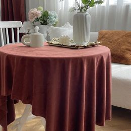 Table Cloth Sense-based Tablecloth Set Tea Break Po Green Fine Feeling Velvet