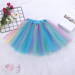 Skirts Women's Mardi Gras Party Short Mesh Tutu Skirt Casual High Waisted Mini Puffy Half Body Adult Solid Colour