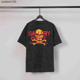 Gallerry Deept High end designer T shirts for Short sleeved Skull Letter Printed T-shirt Summer Loose Mens and Womens Short Sleeve Fashion With 1:1 original labels