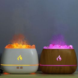 New Salt Stone Flame Aromatherapy Hine, Office and Home USB Humidifier, 5V Essential Oil Diffuser, Air Purification