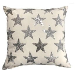 Pillow Home Decorative Sequins Cover Sofa Star Christmas Pillowcase For Kids