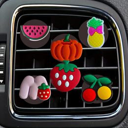 Interior Decorations Fruits And Vegetables Cartoon Car Air Vent Clip Outlet Per Conditioner Clips For Office Home Decorative Freshener Ot3V1