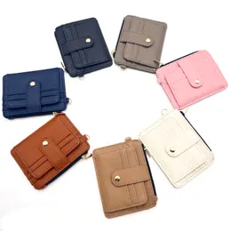 Wholesale pu leather zipper wallet keychain for card holder