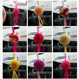 Decorative Flowers Available 8 Colours Artificial Silk Flower Rose Balls Wedding Centrepiece Pomander Bouquet Party Decorations Home