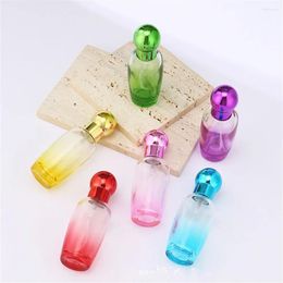 Storage Bottles 20ML Empty Spray Atomizer Cylindrical Gradient Coloured Glass Perfume Bottle Portable Refillable Cosmetic Container