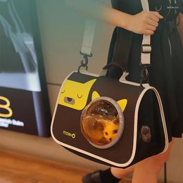 Cat Carriers Fashion Breathable Backpack Pet Bag Carrier For Cats Puppy Space Travel Outdoor Handbag Supplies