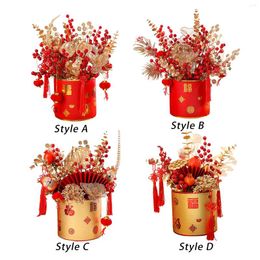 Decorative Flowers Simulation Berries Flowerpot Chinese Year Table Decoration For Bonsai Kitchen Countertop Festival Gift Collectible