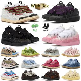 Top Quality Sneakers Grey Tennis Platformsole Casual Shoes Mesh Weave Lace Up Pink Classic Shoe Lavines Purple Femmes Fashion With Box Chaussure Mens Womens Trainer