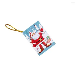 Shower Curtains 20pcs Christmas Message Greeting Cards Holiday Blessing Card Xmas Tree Hanging Ornaments Random Color