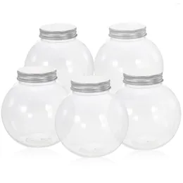 Storage Bottles 5 Pcs Candy Bottle Christmas Jar Buffet Containers Rings Earrings The Pet Party Treats
