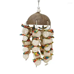 Other Bird Supplies Corn Cob Chew Toys Coconut Shell Straw Birdcage Decorative Birdhouse Hang For Parrots