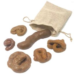 Party Favor 6Pcs Fake Poop Realistic Turd Floating Dog Funny Tricky Toys Prank Props For Halloween April Fools' Day