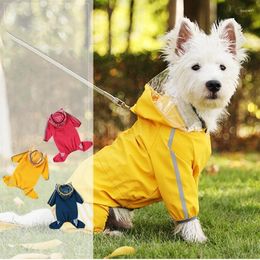 Dog Apparel Raincoat Waterproof Jumpsuit Reflective Dogs Accessories Jacket Coat Outdoor Soft Breathable One-piece Suit