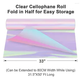 Party Decoration Film Paper Wrapping Gift Cellophane Iridescent Flower Candy Sheet Treats Roll Wrapper Wrap Package Bouquet Packaging Bags