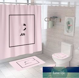 Quality Europe Mat Set Shower Curtain for Bathroom Cover Toilet Seat Anti Slip Soft Carpet for Bathroom Mat Set
