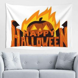 Tapestries Happy Halloween Pumpkins Create An Inviting Scene With The Warmth Non-Fading Wall Hanging Outdoor Portable Travel Picnic Cloth