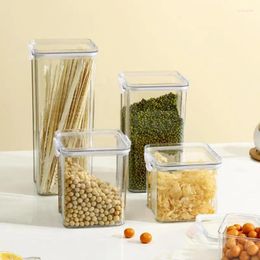 Storage Bottles Cereal Container Keep Fresh Food Preservation Box Transparent With Lid Kitchen Sealed Ring