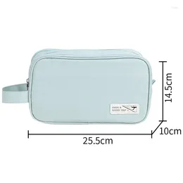 Cosmetic Bags Minimalist Business Travel Toiletries Portable Wet Dry Separation Bag Large Capacity Storage Fashion Makeup