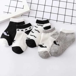 Kids Socks Childrens Sports Socks Summer Thin Boys Cartoon Cotton Socks 1-6 Year Old Childrens Sports Sweat-absorbing and Breathable Socks d240513