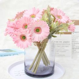 Decorative Flowers Artificial Gerbera Flower European Style Fake African Daisy Wedding Decoration Simulation Adornment Bouquets