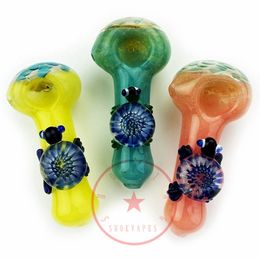 Latest Colourful Turtle Wasp Art Smoking Glass Pipes Portable Handmade Dry Herb Tobacco Philtre Spoon Bowl Innovative Pocket Cigarette Holder DHL