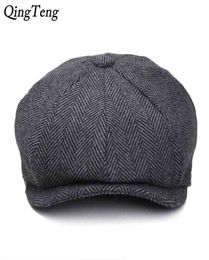 Plus Size Peaky Blinders Men Berets Hat Autumn Vintage Herringbone Octagon Cap Women039S Casual Pumpkin Gatsby Flat Beret 210425588863