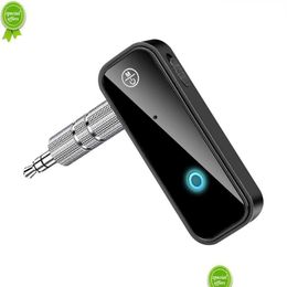 Bluetooth Car Kit New Transmitter Receiver Wireless Adapter 3.5Mm O Stereo Aux For Music Hands Headset Drop Delivery Aut Automobiles M Ot4Va