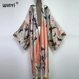 Beach Cover Ups For Swimwear Women Flower Printing Kimono Swimsuit Cape Tribal Wind Dress Beachwear Coat Sales