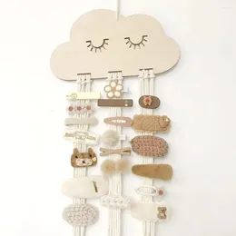 Decorative Figurines Decor Girl Hairpin Storage Handmade Jewelry Sorting Pendant Hair Clip Holder Headwear Material Package Wall Hanging