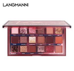 Langmanni Nude Natural 18Color Eyeshadow Tray Matte Pearlescent Powder Multicolored Eye Shadow Palette Fashionable Color Bold Out9458440