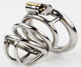 New Lock Stainless Steel Male Device Cock Cage Penis Virginity lock Cock Ring Sex Toy Adult Game Belt CPA231-27408064