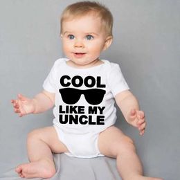 Rompers Cool like my uncles newborn baby short sleeved jumpsuit for toddlers girls boys summer clothing ROPA clothing baby clothing best giftL2405