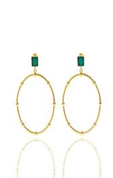 luxury Jewellery women designer errings gold malachite hoop huggie ins fashion earrings and diamond clavicle chain Jewellery suits6763733