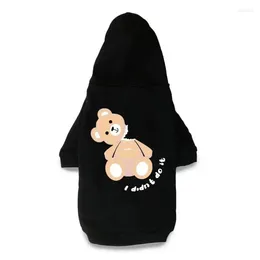 Dog Apparel Cute Fancy Bear Print Pet Clothes Winter Autumn XS-2XL Hoodies Hooded Puppy Sweatshirts