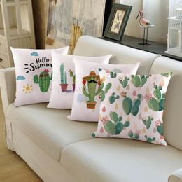 Pillow GY0010 Flower & Cactus Case (No Filling) 1PC Polyester Home Decor Bedroom Decorative Sofa Car Throw Pillows