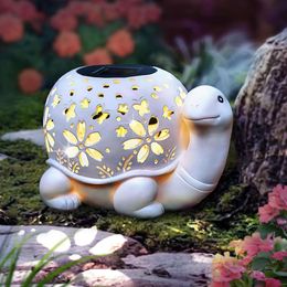 Solar Light, Statue Garden Decoration, Solar Lantern with Waterproof Indoor Outdoor Turtle Decoration Terrace, Lawn, Courtyard, A Unique Gift for Ladies,