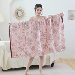 Towel Women Floral Bath Dress Lux Fashion For Lady Girls 100 Cotton Gauze 75 140 High Quality