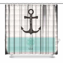 Shower Curtains Aplysia Vintage Design With Anchor Fabric Bathroom Curtain Decor Waterproof Polyester Set Hooks