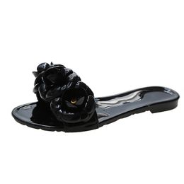 Camellia violet slippers women wear summer new beach women's black shoes flip-flops 36-40