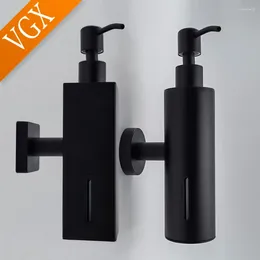 Liquid Soap Dispenser VGX Black Square Dispensers Stainless Steel Round Bottle Pump For Kitchen Bathroom Accessories