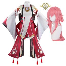 Girl Genshin Impact Yae Miko Cosplay Costume Halloween Suit 3XL