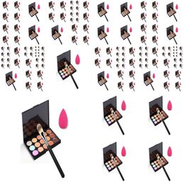 Makeup Sets Whole Set 15 Colour Concealer Palette Brush Cute Pink Sponge Puff Contour C151918978144 Drop Delivery Health Beauty Dhwys