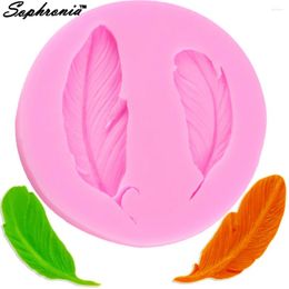 Baking Moulds Sophronia F1005 Feather Shaped 1pcs UV Resin Jewellery Silicone Mould Expoxy Making DIY Decorate Craft